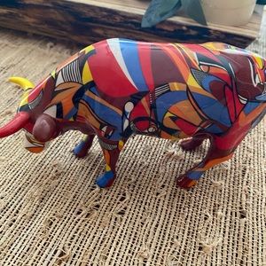 Cow Parade -Psychedelicowow - Medium ceramic retired.